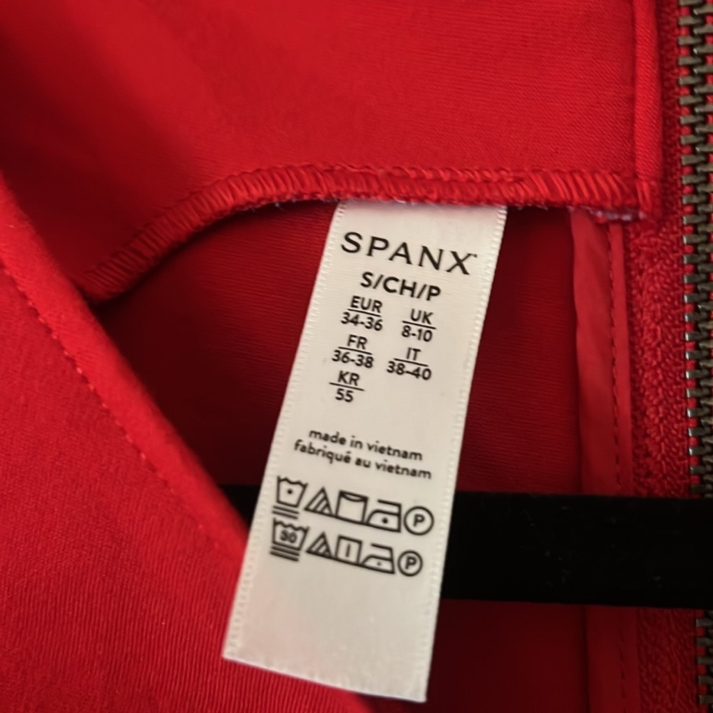 Spanx Perfect Fit & Flare Dress in Red - Picture 3 of 8